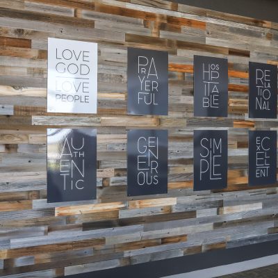 Reclaimed Wood Plank Wall