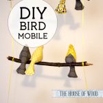 How to make a DIY fabric bird mobile | The House of Wood #nursery #mobile #bird #yellow #gray