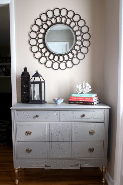 DIY refinished antique vintage dresser