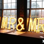 Make this DIY lighted wedding marquee with just a few materials from the craft store! www.jenwoodhouse.com/blog