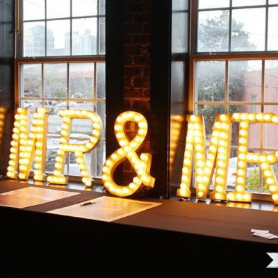 DIY Light-Up Wedding Marquee