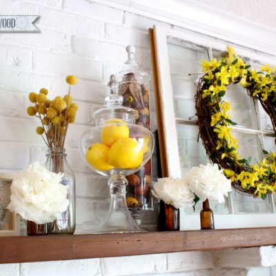 Cheery Spring Mantel