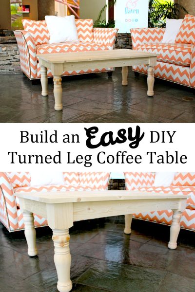 Easy DIY Turned Leg Coffee Table