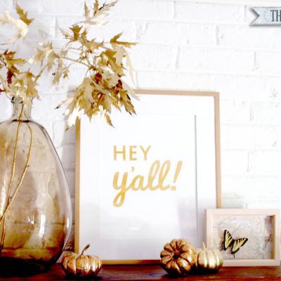 Gold Spray-Painted Branches