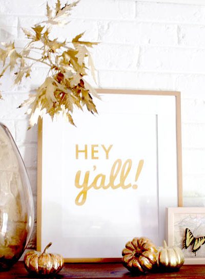 gold spray painted branches