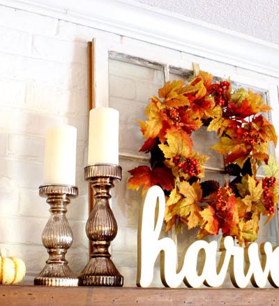 mixed metallics fall mantel