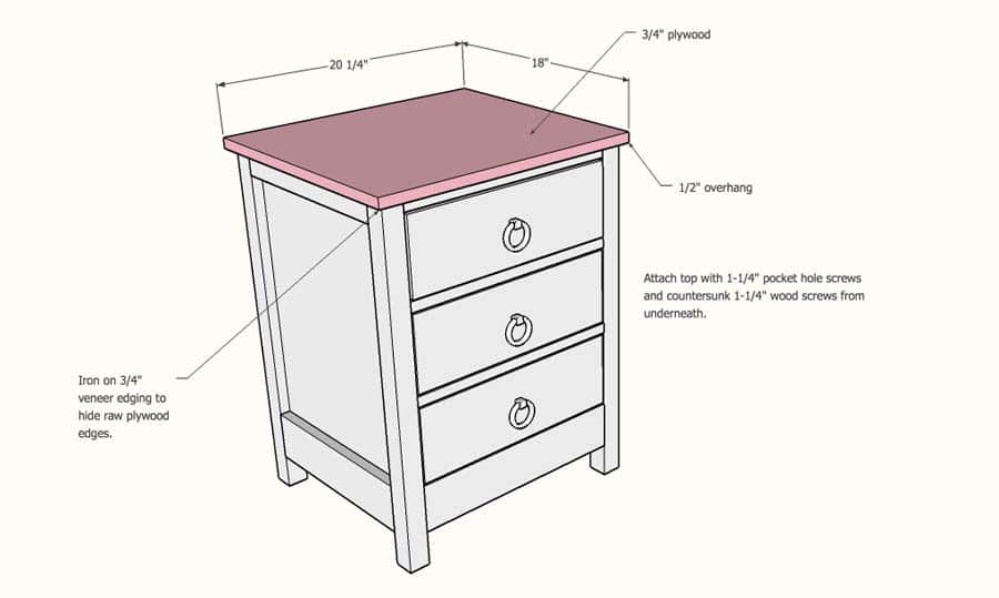 DIY evelyn regency nightstand