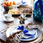 Christmas breakfast table setting