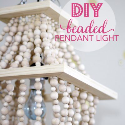 DIY Beaded Light Fixture