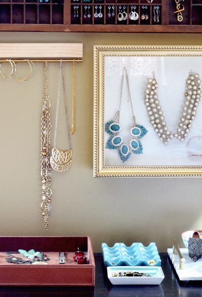 DIY jewelry organizer
