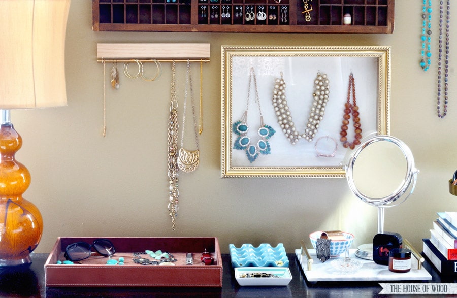 DIY jewelry organizer