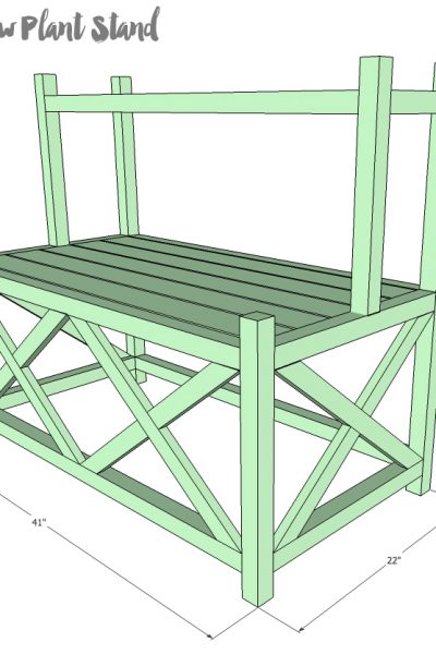 How to build a DIY two-tiered plant stand - free plans and tutorial. LOVE this and it doesn't look that hard to build!