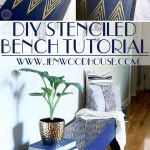 Great tutorial on how to stencil a DIY bench - gorgeous! She has plans on how to build the bench from scratch too!