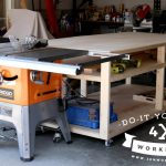 #Howto build a #DIY #workbench and table saw out-feed table. Build this for about $100! #Freeplans and #tutorial.