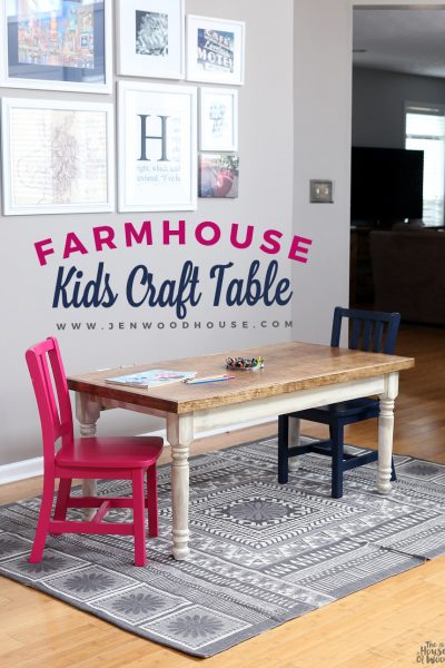 How to build a DIY farmhouse kids craft table