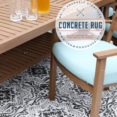 How To Stencil A Concrete Rug
