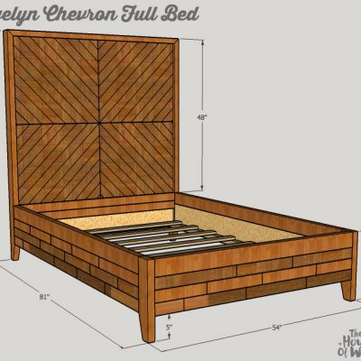 Evelyn Chevron Full Bed