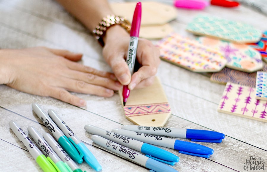 How to make DIY wood name tags via Jen Woodhouse
