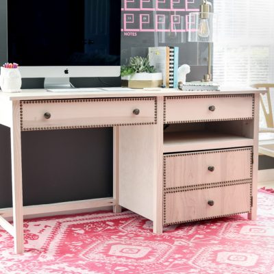 Desk with Hidden Printer Cabinet