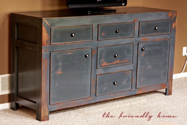 DIY Pottery Barn Dawson Console by The Friendly Home