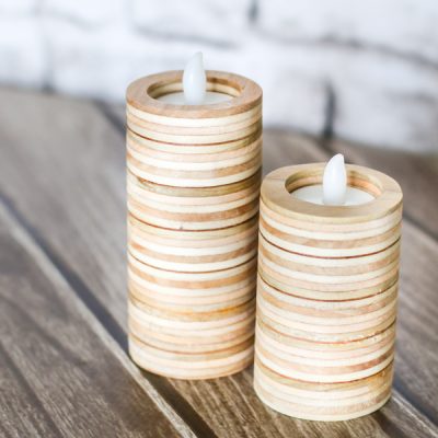 Scrap Plywood Candle Holders
