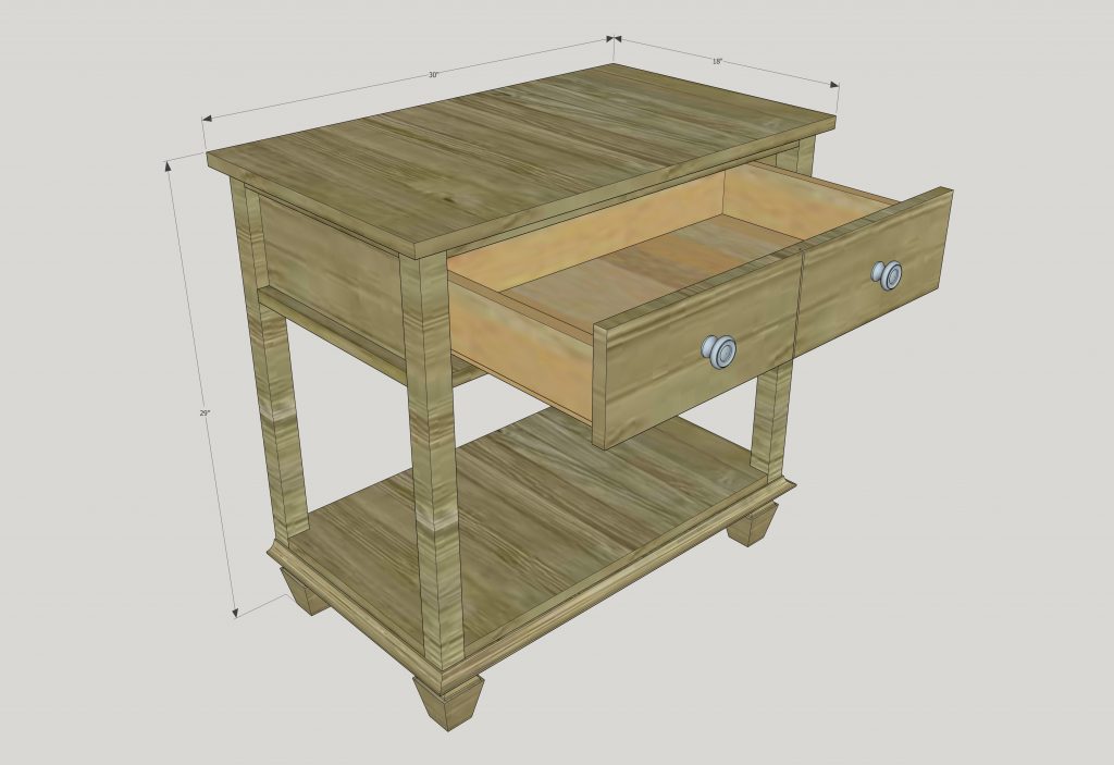 How to build a DIY Pottery Barn-inspired Sausalito Bedside table - free plans by Jen Woodhouse