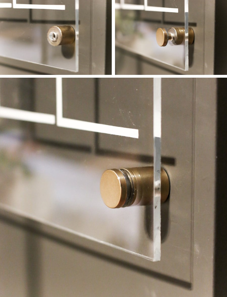 How to install sign standoffs