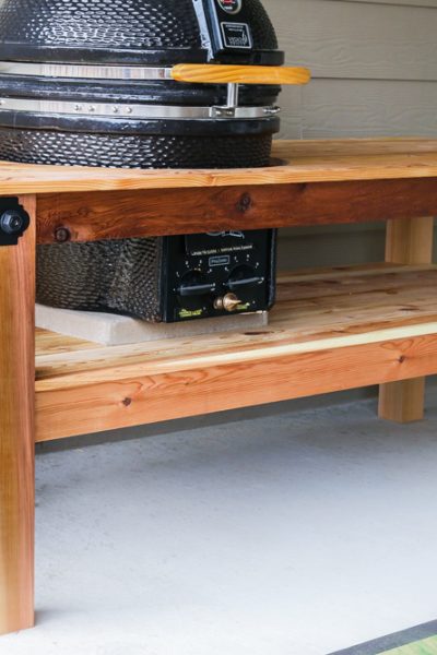 How to build a DIY Big Green Egg BGE Table Kamado Joe Table