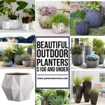 Great round-up of outdoor planters that are $100 or less!