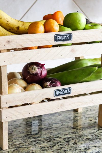 How to build a DIY stackable fruit and veggie crate
