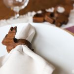 Adorable wood bunny napkin rings - perfect for a Spring table!