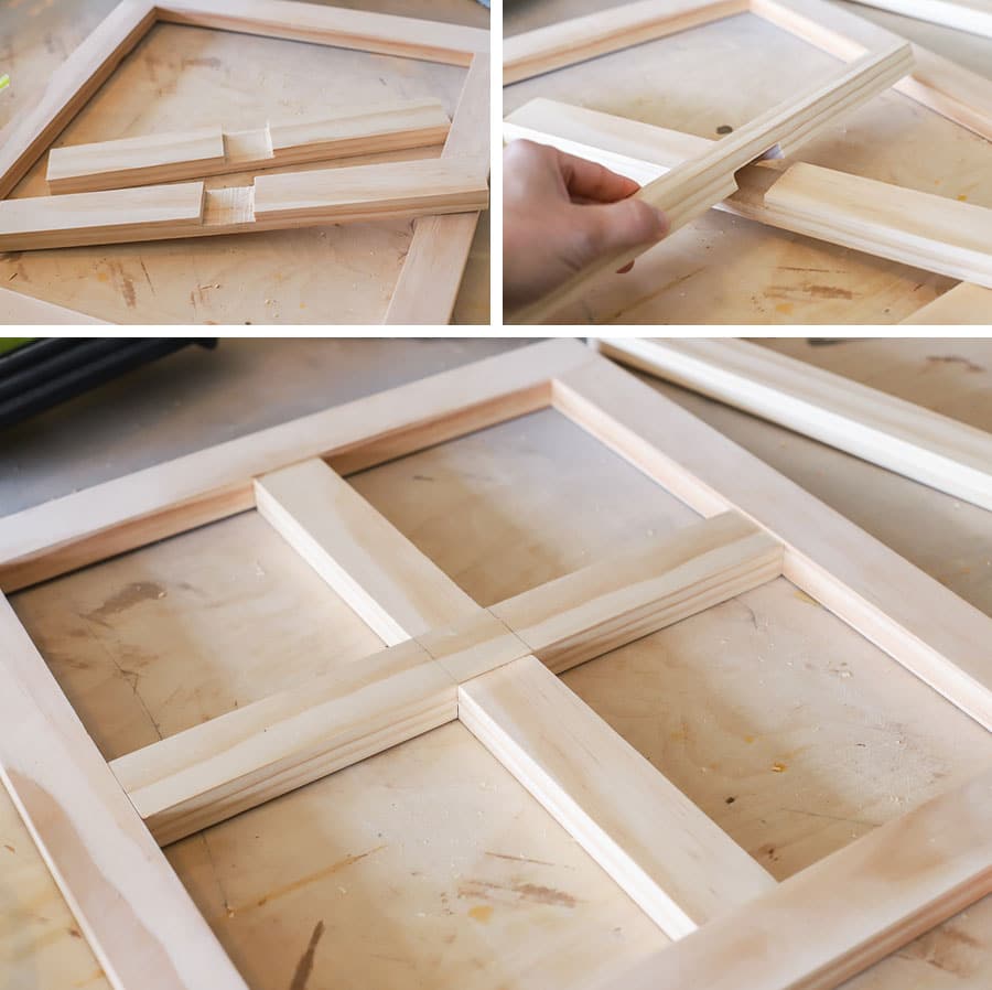 Loft bed window with overlap joint