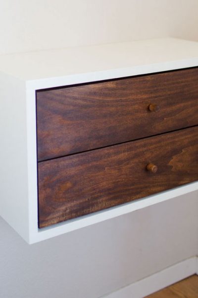 How to build a DIY Floating Nighstand - full tutorial on JenWoodhouse.com