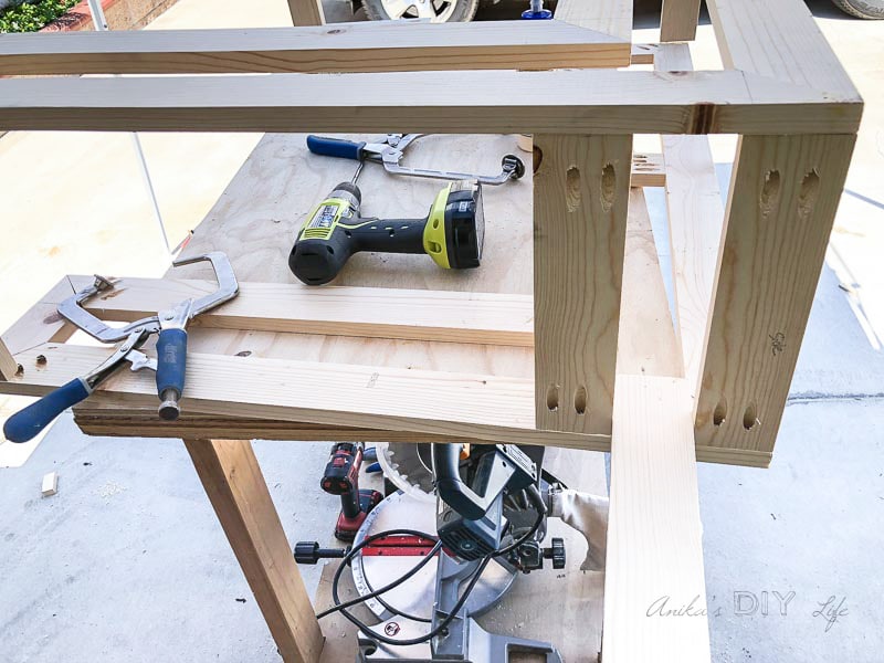Attaching aprons on the Ballard inspired console table