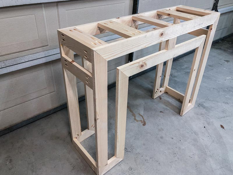 support slats on the Ballard inspired console table