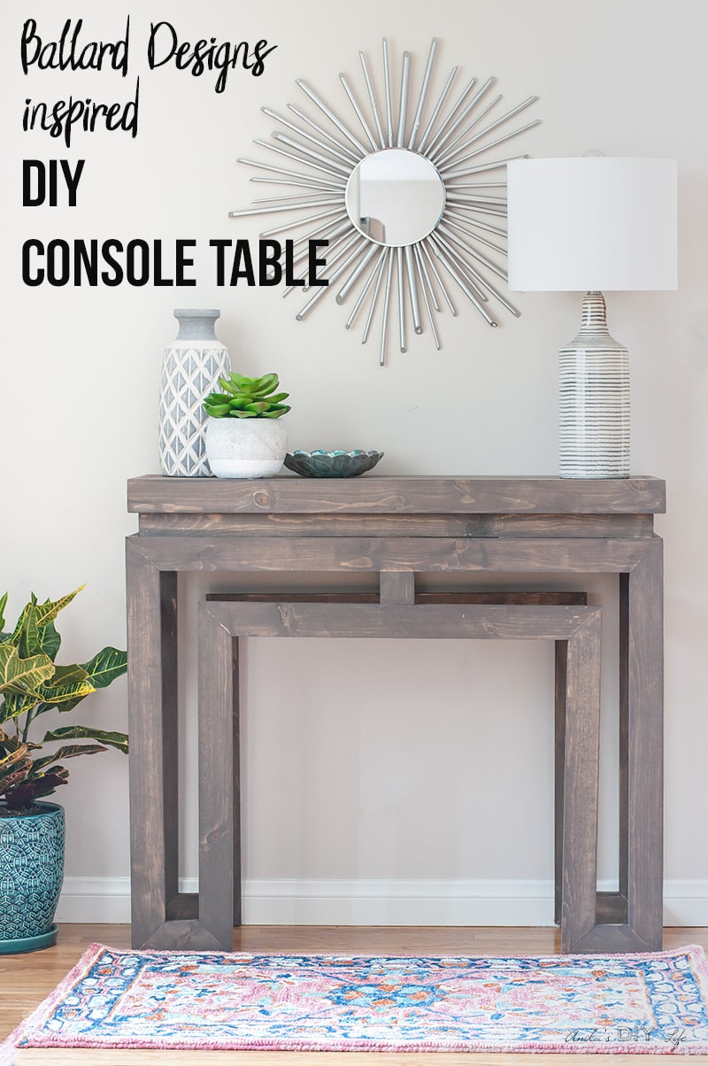 Ballard Designs inspired DIY console table