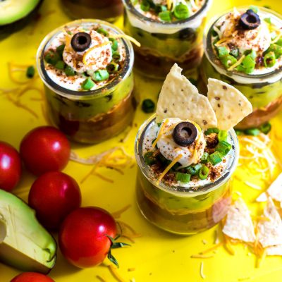 Mexican Layered Dip Mini Pots