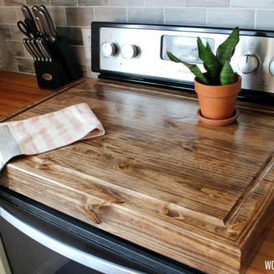 DIY Wooden Stove Top Cover