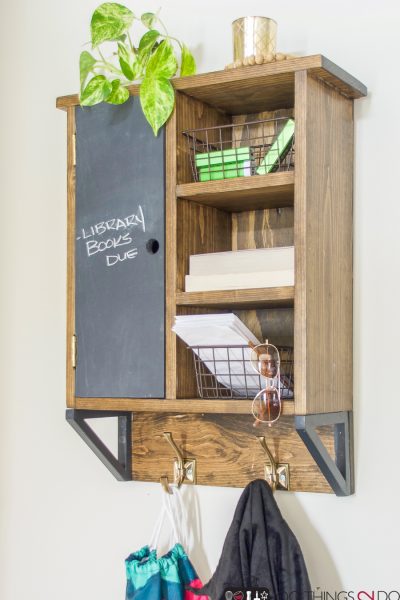 How to build a DIY wall organizer shelf with hooks and storage