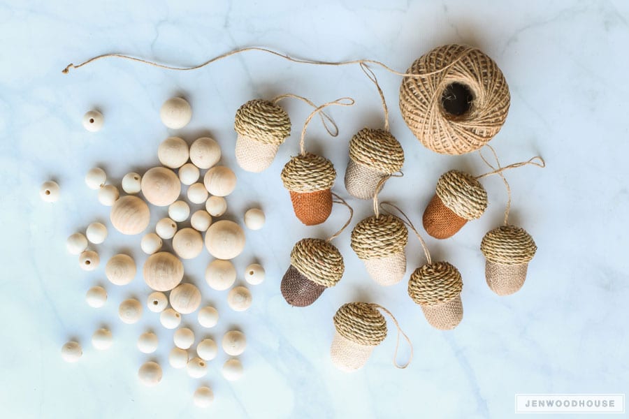 DIY acorn garland tutorial