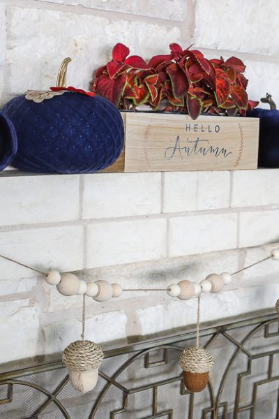 How to make a DIY Acorn Garland - perfect for Fall decorating!