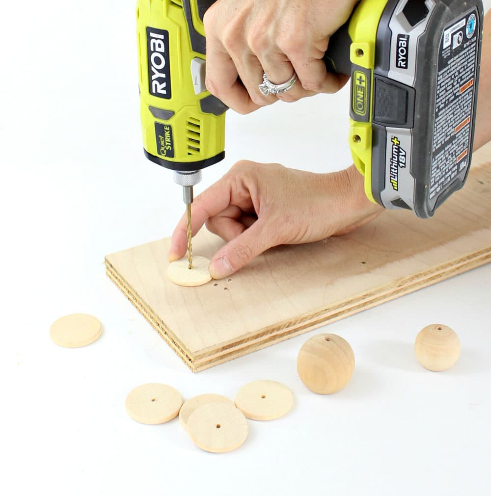 drilling holes into wood pieces