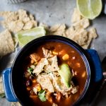 Delicious, and colorful chicken tortilla soup for a cozy fall day!