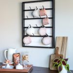 How to make a DIY wall-mounted coffee mug display rack