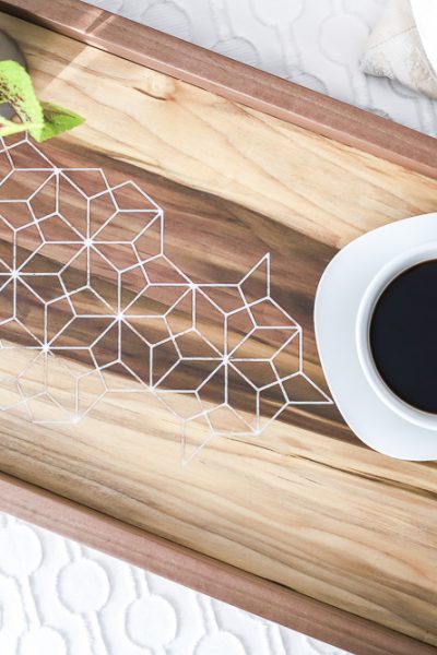 How to make a DIY wood and epoxy resin inlay coffee tray