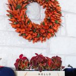 Autumn decorating for the fireplace mantel