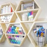 DIY Hexagon Shelf for Craft Storage- finished photo 1
