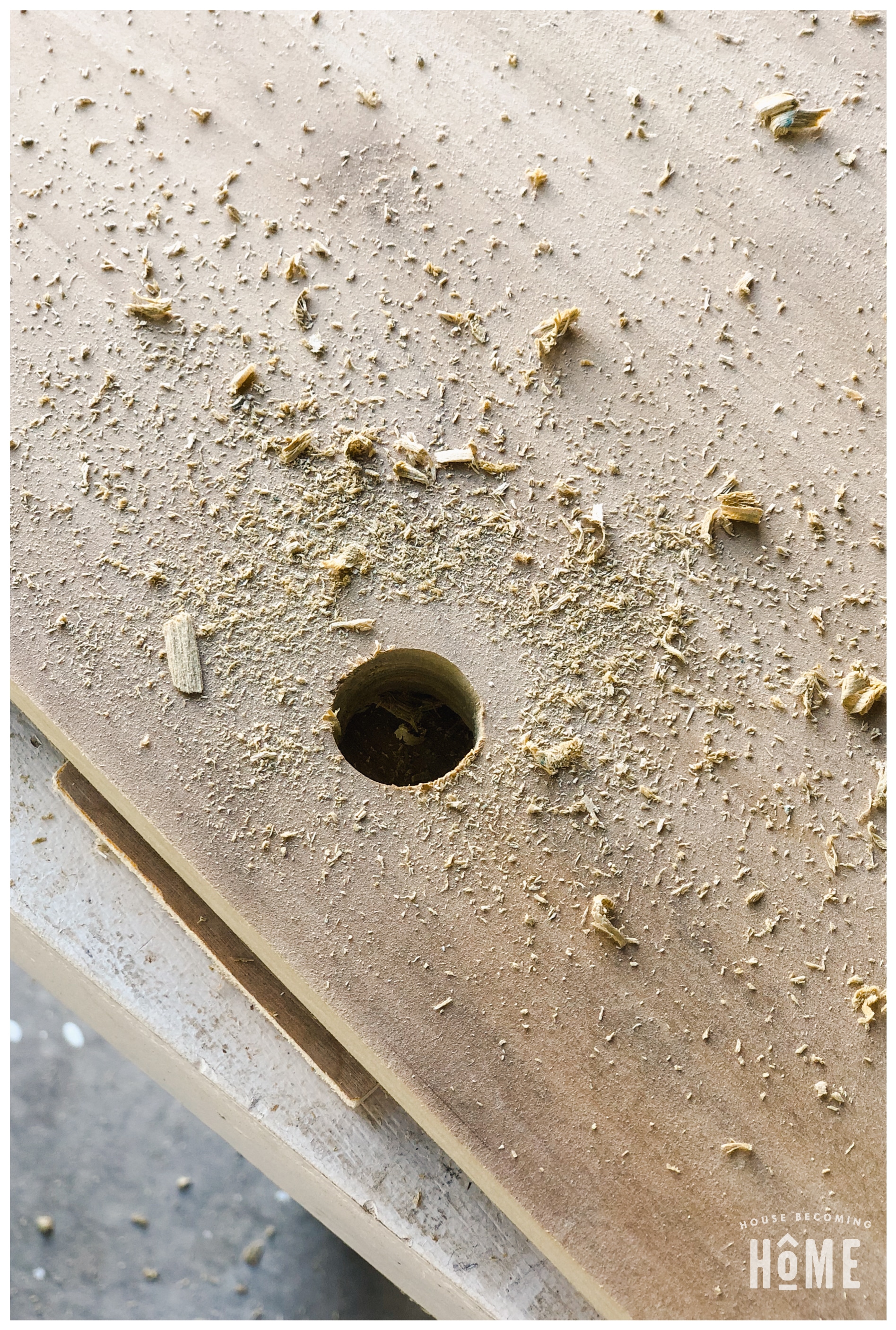 Drill Hole in Lid of Charging Station