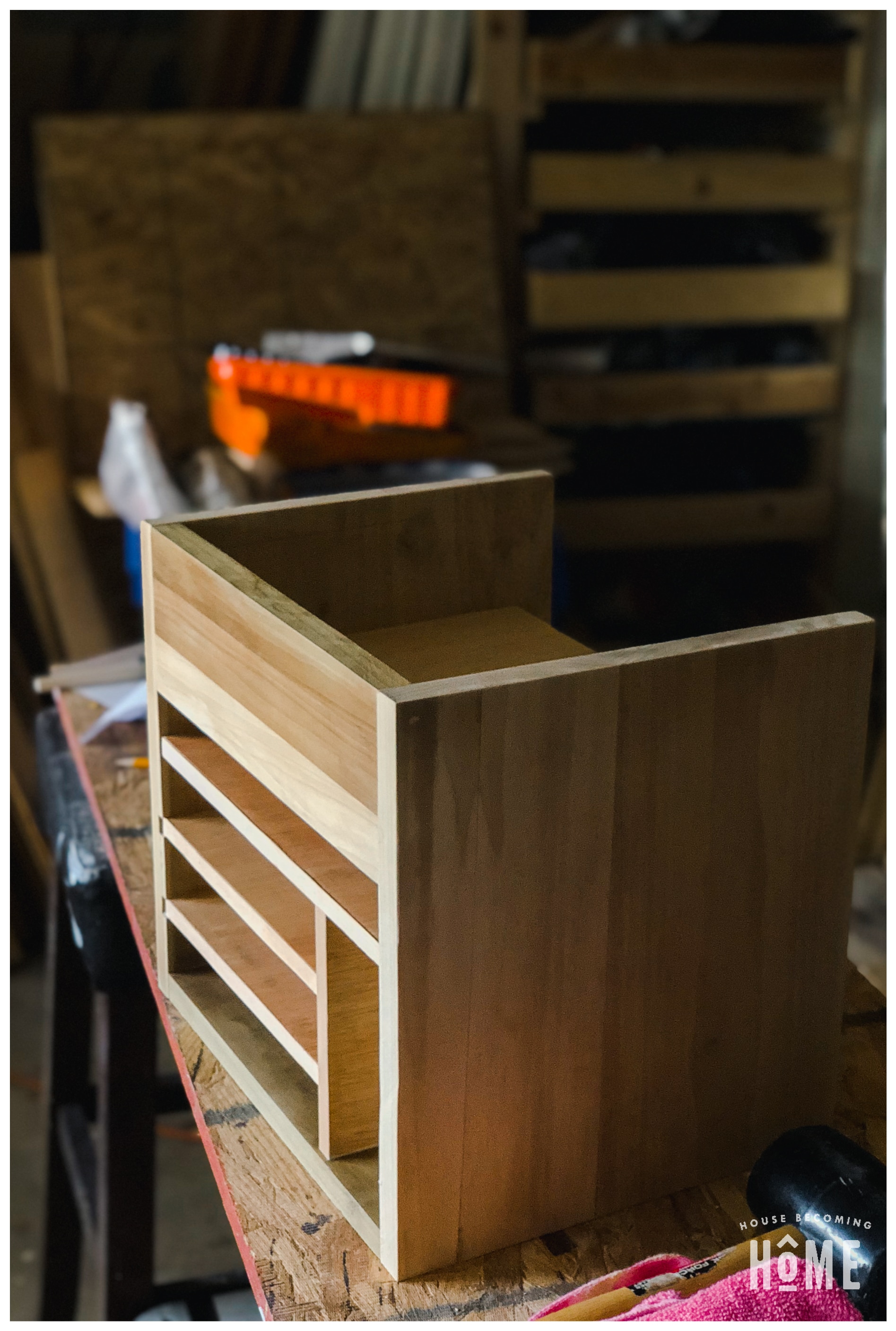 Side View of Completed Charging Station