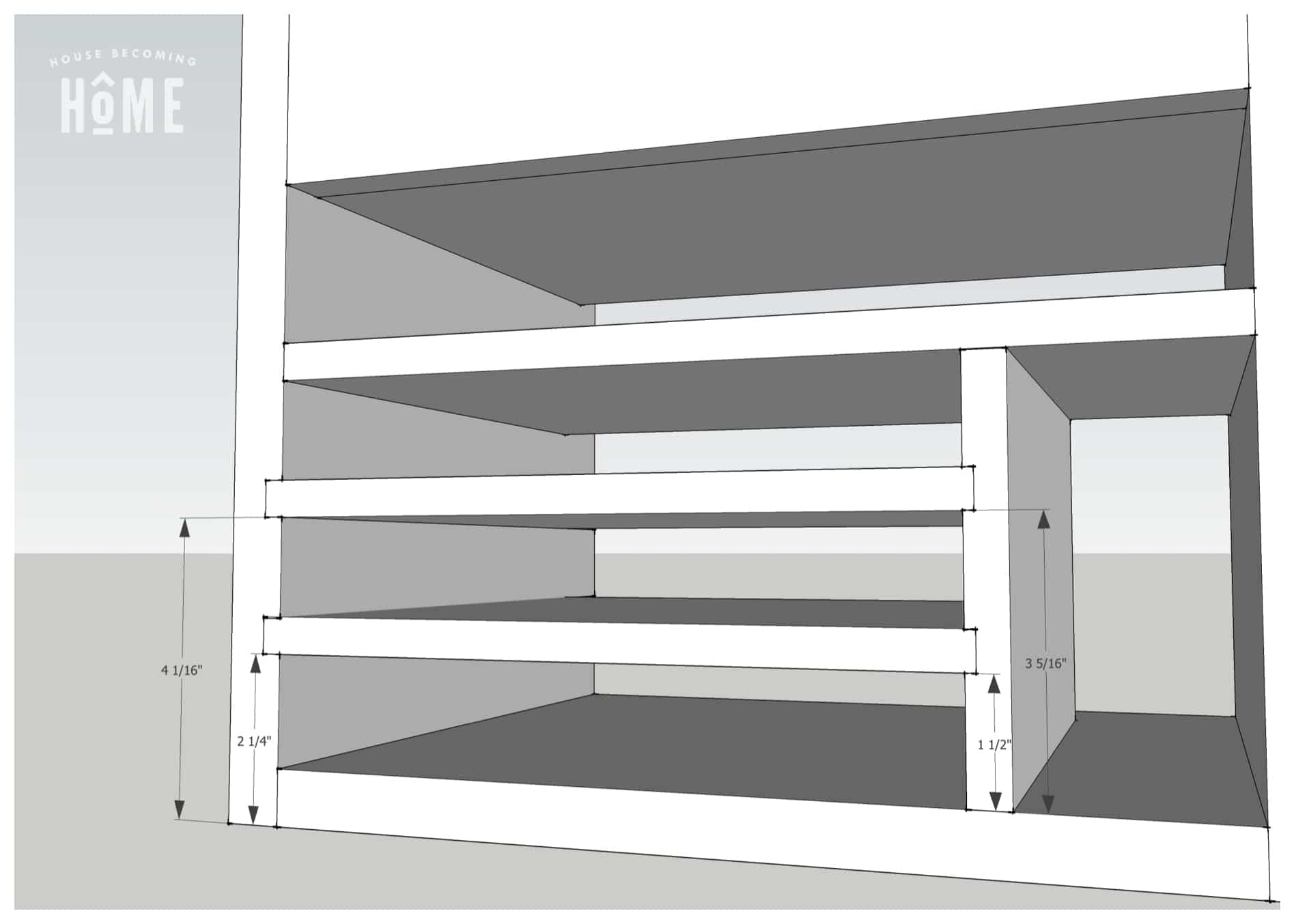 Charging Station Small Shelf Dimensions